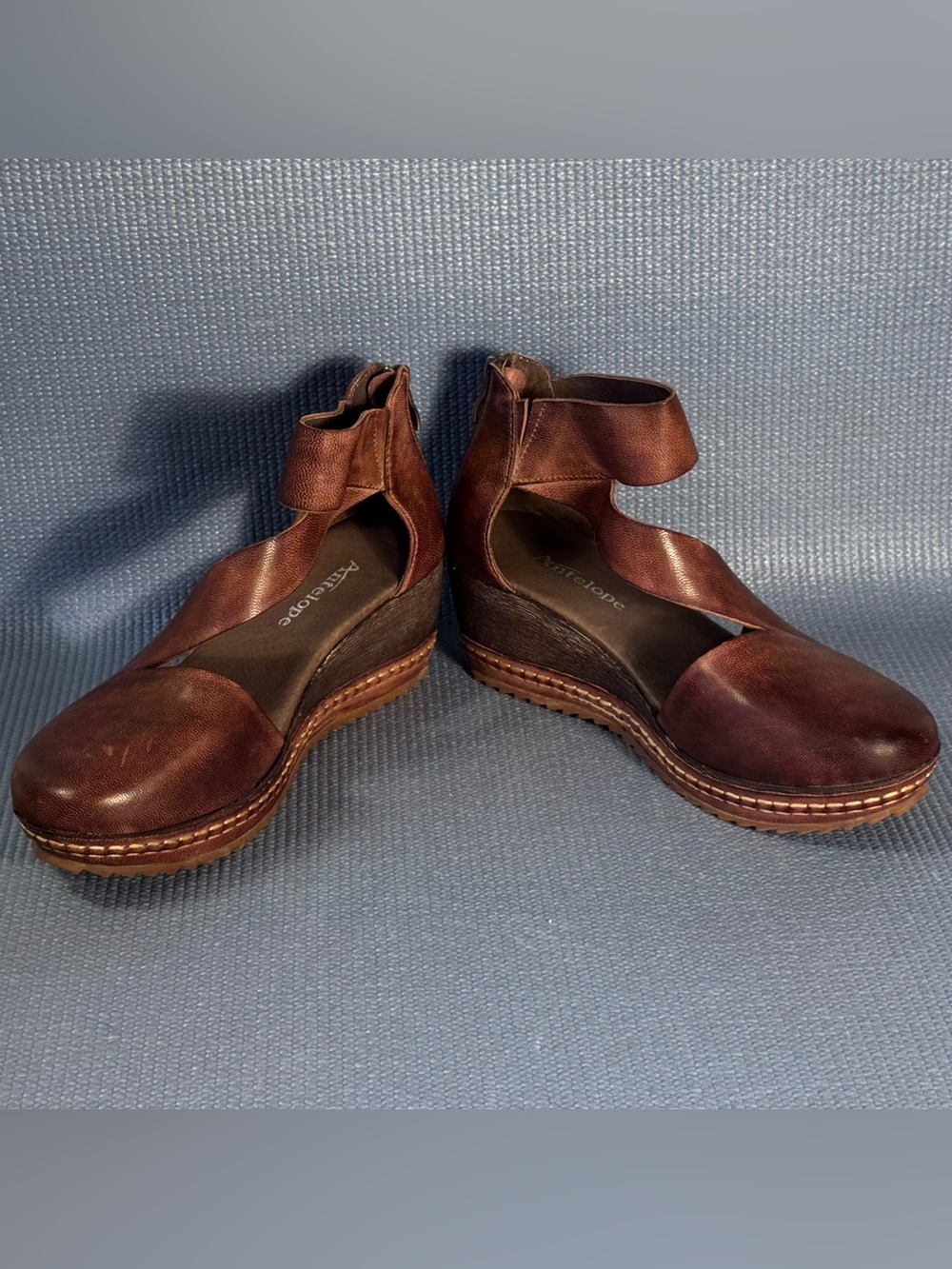 Antelope Trianna Wedge Clogs Coffee Brown Sandals Women’s Size 8 US 39 EU - Picture 4 of 9